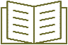 An icon depicting an open book, with horizontal lines representing text about Safari Destinations on both pages, enclosed within a double-lined border, suggesting a hardcover.